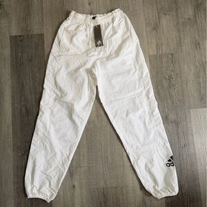 Adidas white joggers